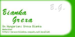 bianka grexa business card